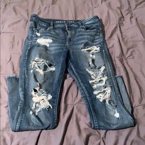 American Eagle Distressed High Waisted Jeans